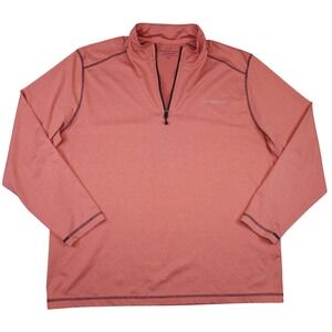 Vineyard Vines Performance Quarter Zip Sweater Men's 2XL XXL Coral Preppy Pink